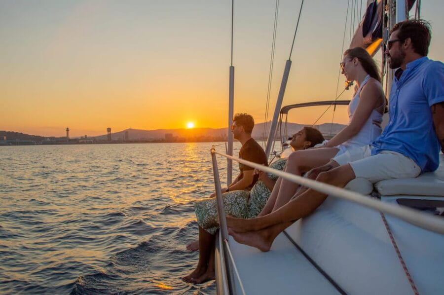 Barcelona: Sailing boat ride with sunset, wine and snacks - Setting Sail in Barcelona – What To Expect