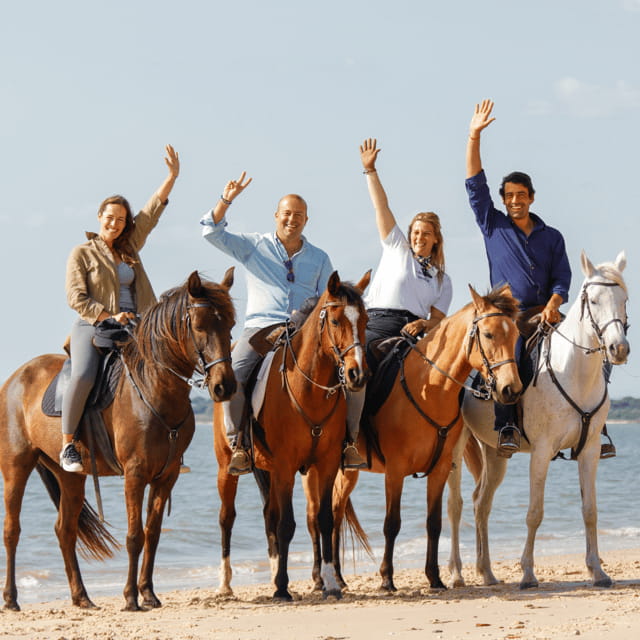 Beach Horseback Riding in GROUP + Photo Report - PDT - From Pátio do Tejo to the Beach and Back