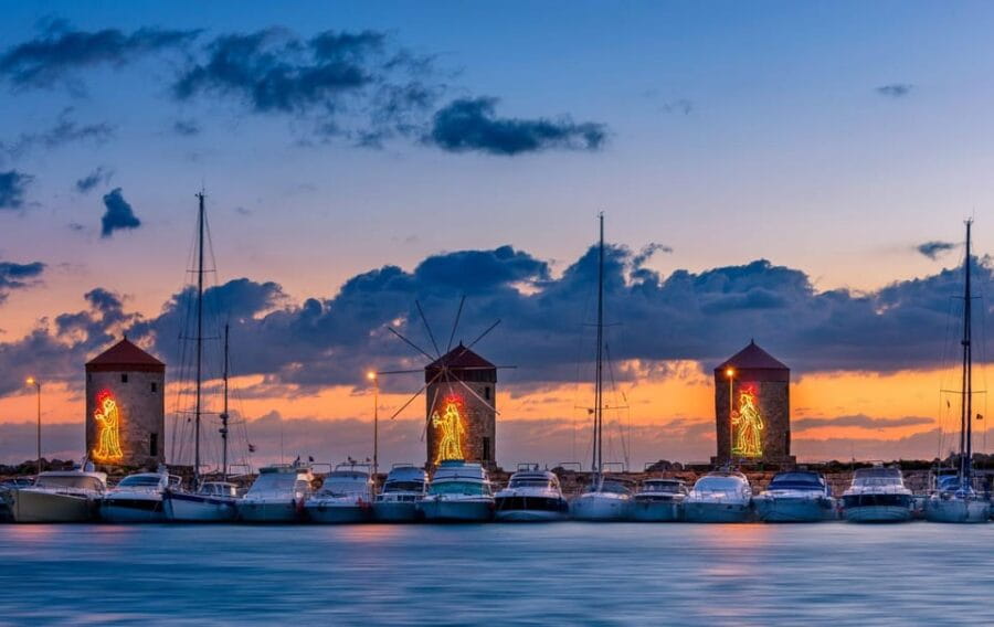 Blissful Christmas Tour Around Rhodes - Starting at the Rhodes Windmills: A Picturesque Beginning