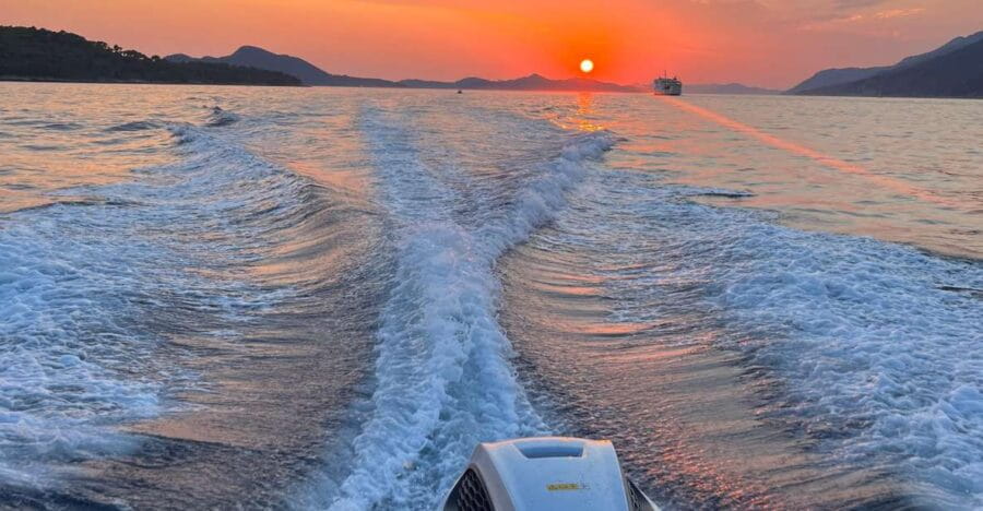Blue and Green cave with romantic sunset - What Sets This Tour Apart