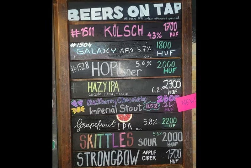 Budapest: 9-tier Hungarian & Craft Beer Tasting w/ snacks - Exploring the Heart of Budapests Beer Scene