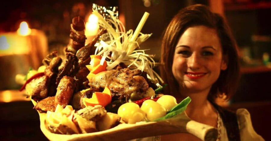 Budapest: Medieval Dinner Show with Drinks - The Meal: Giant Plates and Hearty Flavors