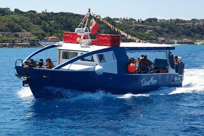 Capo Vaticano Boat Tour with Snorkeling and Aperitif from Tropea - The White Sands of Grotticelle Bay