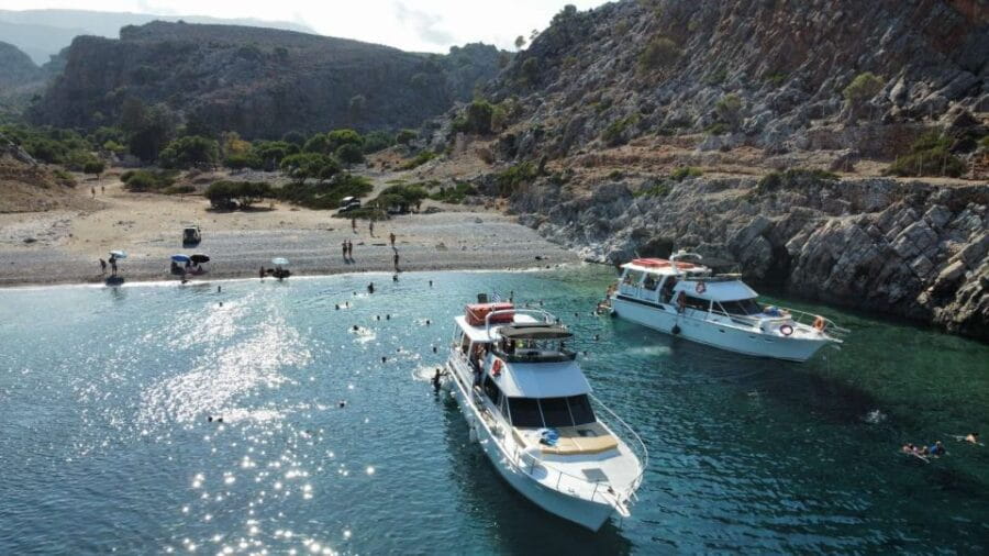 Chania: Menies Beach & Chironisia Bay Cruise with Snorkeling - Exploring Menies Beach and Its Ancient Roots