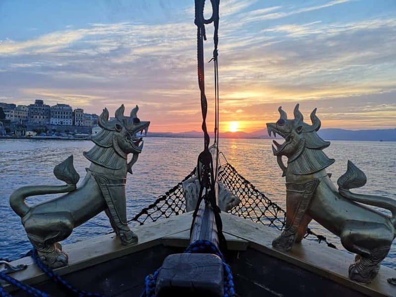 Corfu: 2hrs Sunset Cruise - Corfu town coastline & 2 islands - An Authentic Corfu Experience on a Pirate Ship