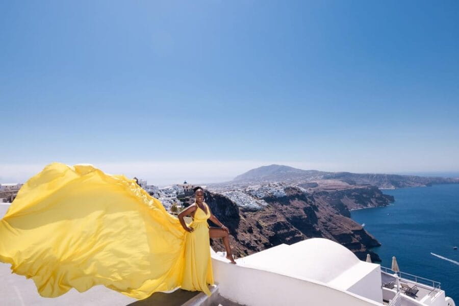 Flying dress Photoshoot in Santorini with Hotel Pickup - Why This Experience Is Worth It
