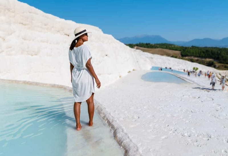From Antalya or Kemer: Full-Day Pamukkale & Hierapolis Tour - Arriving at Pamukkale: Walking the White Treasures