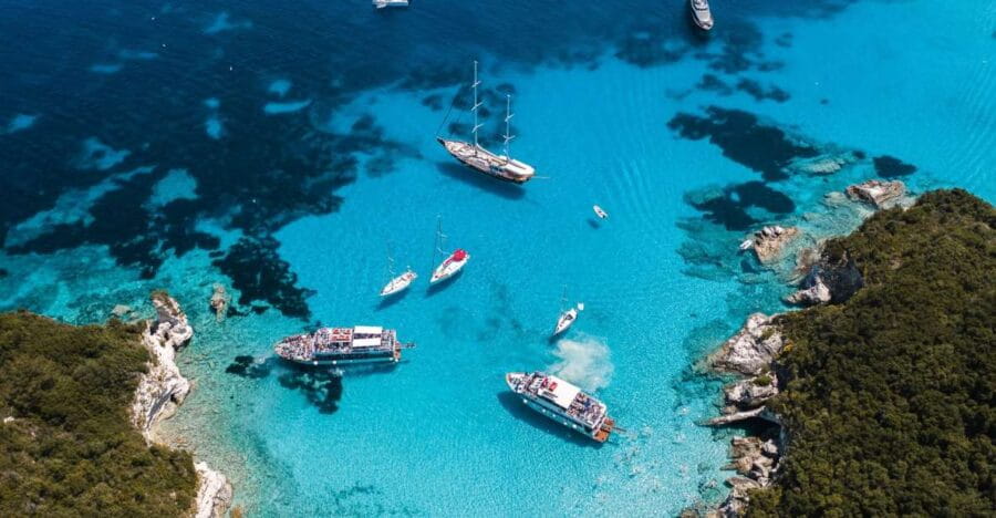 From Benitses/Lefkimmi: Paxos, Antipaxos & Caves Day Cruise - Entering the Ionian Islands: What the Tour Looks Like