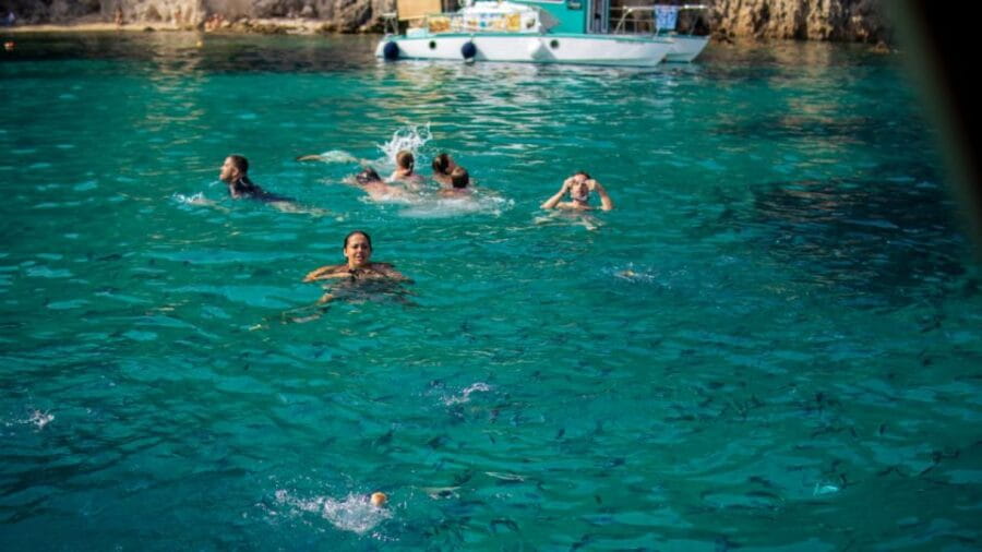 From Lefkimmi: Blue Lagoon and Syvota Village Cruise - Inside the Blue Lagoon and Papanikolis Cave