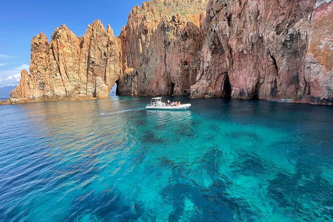 From Sagone/Cargèse: Coves of Piana sea cave Snorkeling - The Magnificence of Calanques de Piana