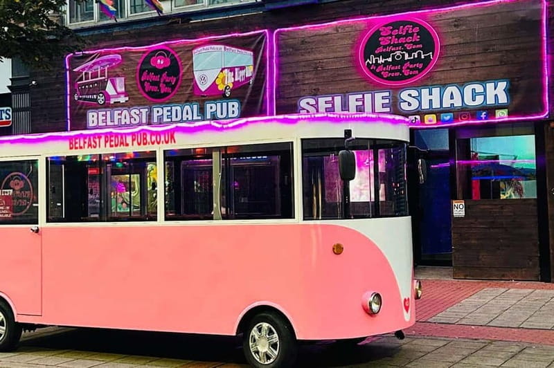 Fully Enclosed Pink Party Bike around Belfast - What Makes This Experience Special?