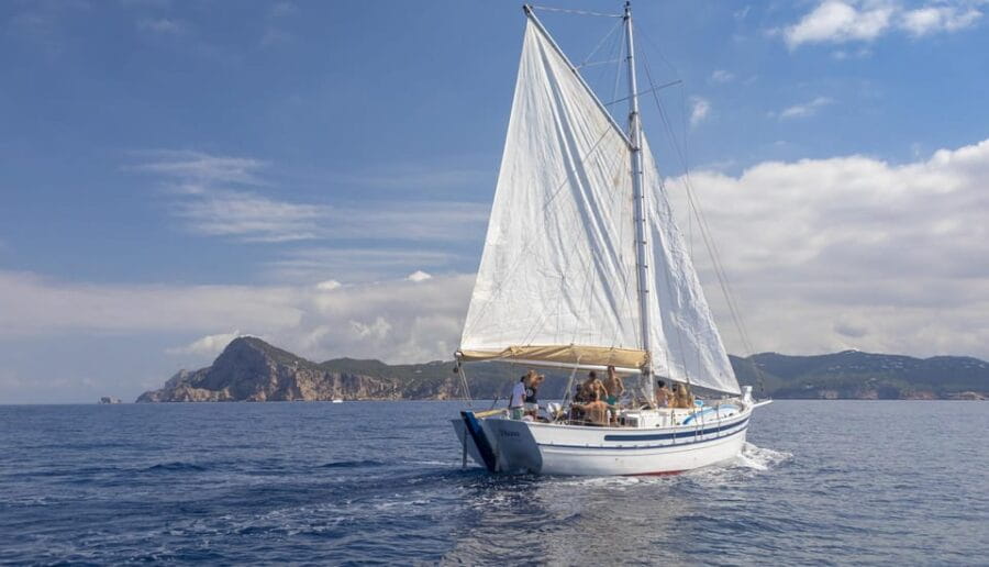 Ibiza: Private Sailboat with Premium Open Bar, Food & Music - A Perfectly Sized Group for Personal Touches