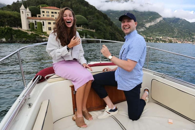 Lake Como: Proposal Boat Tour and professinal Photoshoot - The Sum Up