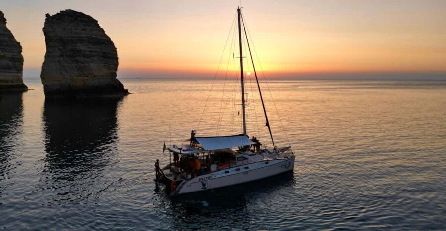 Lampedusa: Dolphin watching with aperitif at sunset - Exploring the Cove and Night Swimming