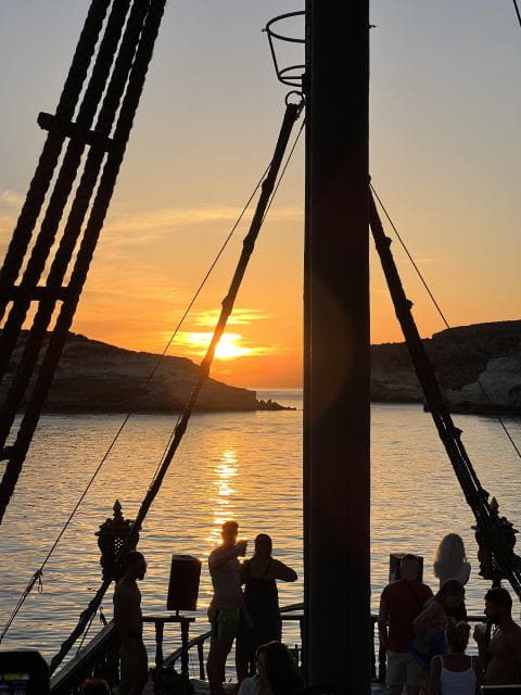 Lampedusa: Sunset Dolphin Sighting on a Pirate Ship - Marine Wildlife: Dolphins in Action