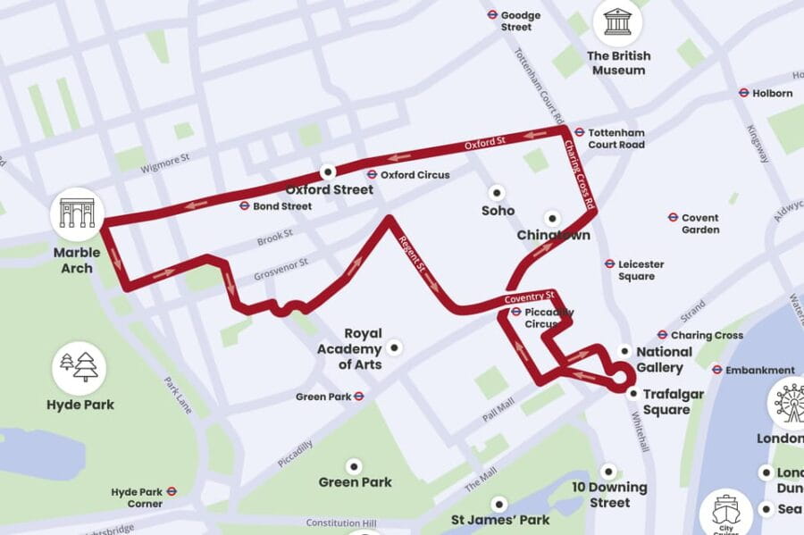 London: Tootbus Christmas Lights Tour incl walking tours - Key points / Takeaways