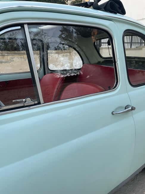 Porto Cesareo: 500 tour of the main attractions with tasting box - The Driving Experience: Classic Car Charm and Scenic Views