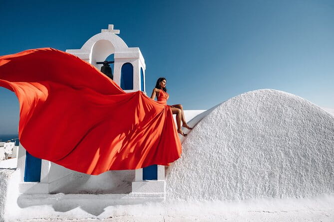 Private Flying Dress Photoshoot in Santorini - The Itinerary and Photographic Journey