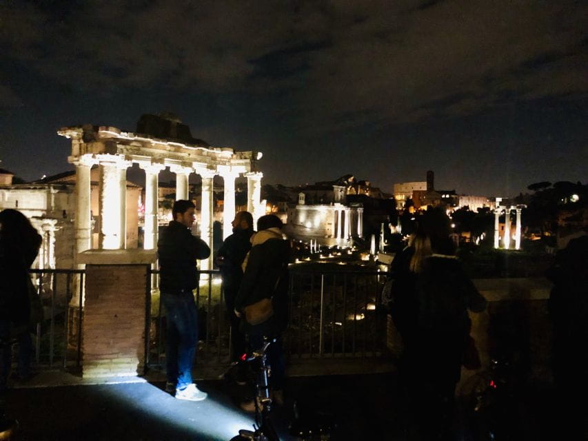Rome: E-Bike Night Tour with Food and Wine Tasting - Riding Through Rome’s Nighttime Charms