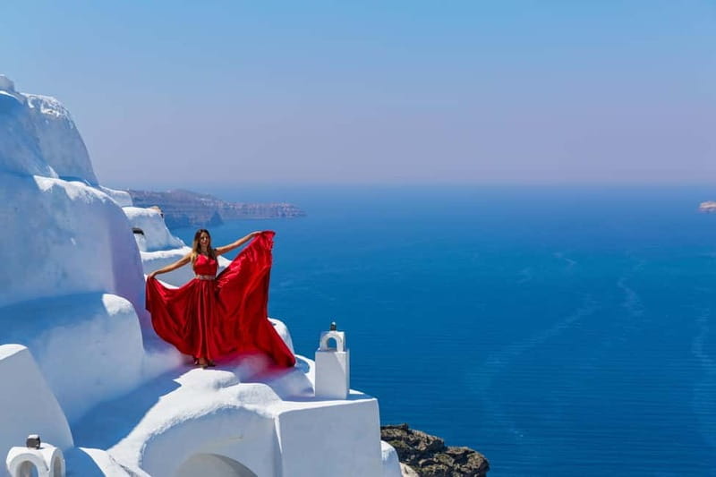 Santorini: Flying Dress Photoshoot - Exploring the Packages and What You Get