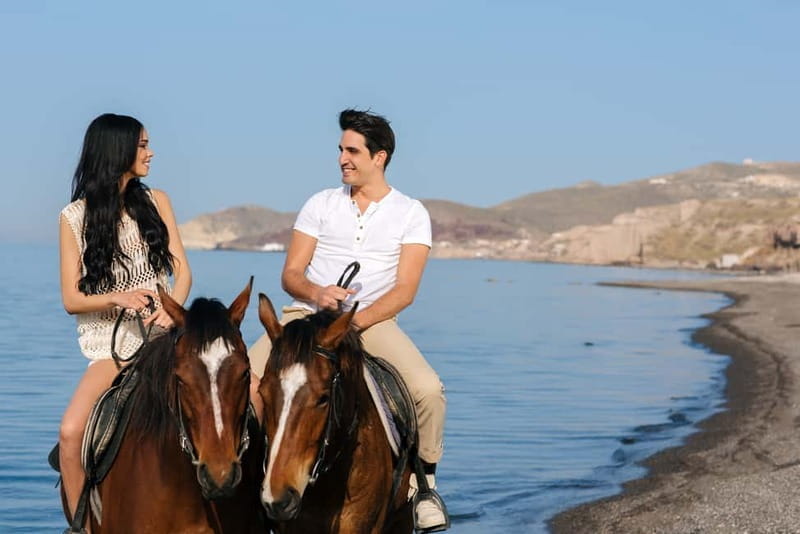 Santorini: Horseback Riding on the Black Sandy Eros Beach - FAQs