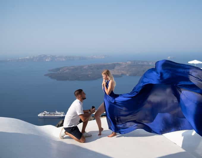 Santorini: Proposal Photoshoot l Private Entry to blue Dome - Who Should Book This?