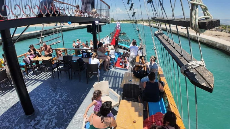 Side: Dolphin Boat Tour With Lunch Foam party Swimming - Boarding and Setting Sail: Navigating the Manavgat River