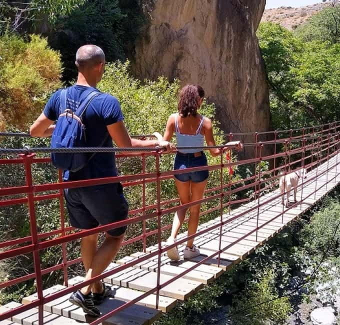 Sierra Nevada Canyon Hike with Pup Guide - The Suspension Bridges and Rocky Terrain
