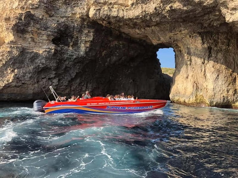 Sliema: Powerboat trip to Gozo & Comino with Caves - Comino’s Blue Lagoon: The Perfect Water Escape