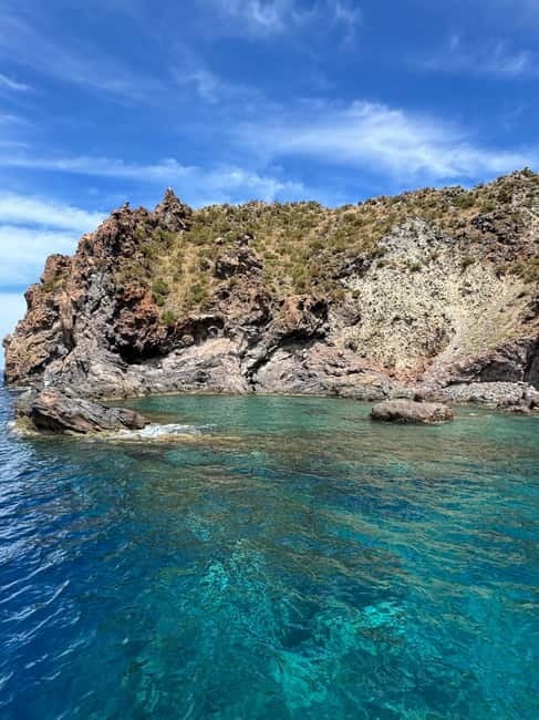 Tour of southern Lipari and Vulcano - Swimming at Spiaggia Forbici and Praia Vinci