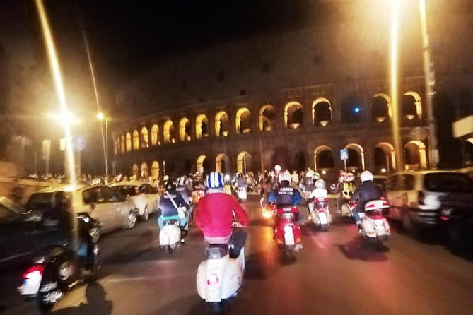 Vespa Tour with driver Rome By Night 3 hours - The Detailed Itinerary: What to Expect
