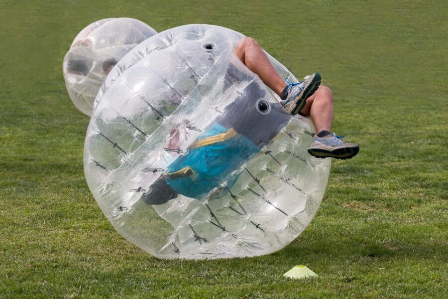 Warsaw: Private Bubble Football Game - The Logistics of a Bouncy Hour