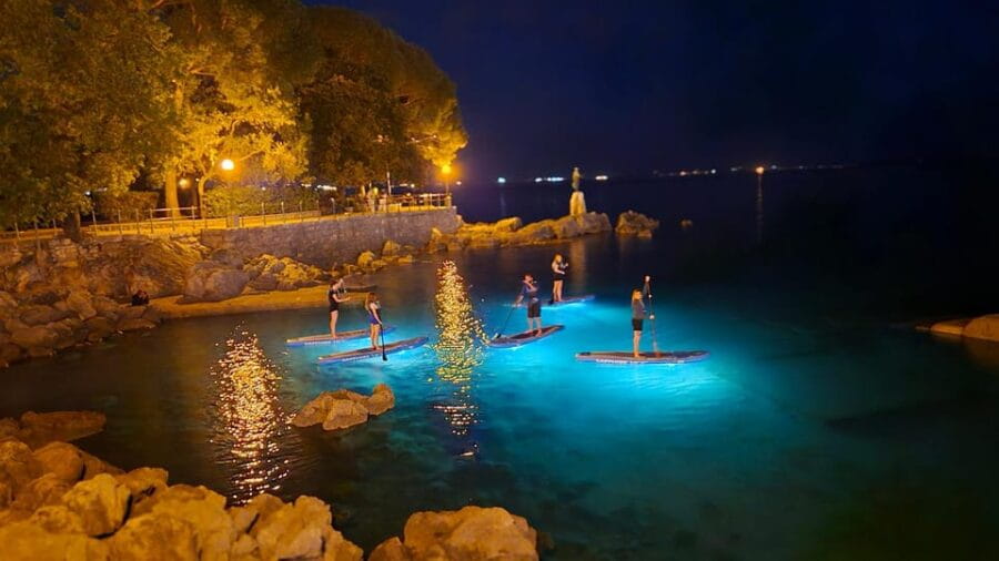 Opatija: Guided SUP Paddleboarding Adventure at Night - The Itinerary: What You Can Expect