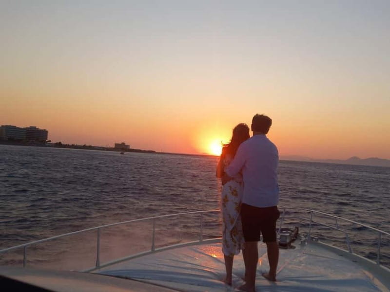 Rhodes, Greece: Sunset Yacht Cruise with Aperol Spritz - The Stop at Kalithea Thermal Springs