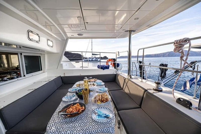 Santorini: Semi-Private Sailing Cruise Day & Sunset/max 15 p - Setting the Scene: The Perfect Santorini Day at Sea