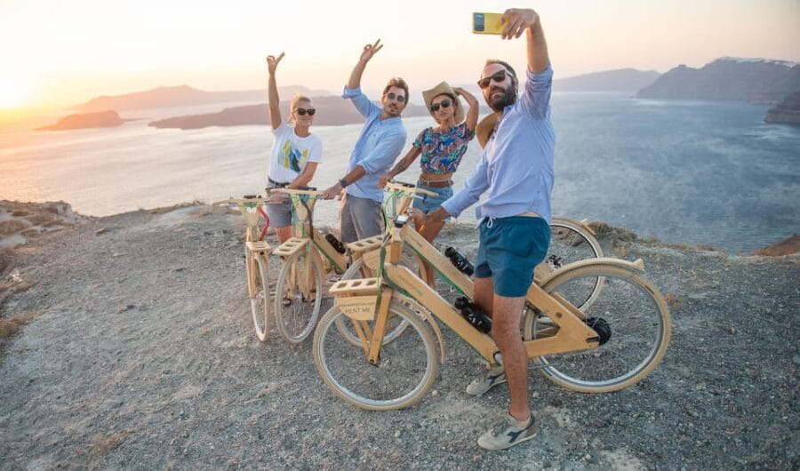 Santorini's Private 2-hour Wooden E-bike Tour - Exploring Perissa’s Black Sand Beaches and Village Charm