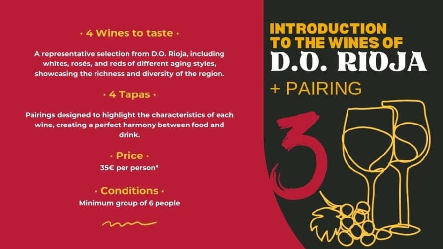 Tasting "Introduction to Wines of D.O. Rioja" + Pairing - How the Experience Unfolds: A Closer Look